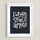 "Future Space Explorer" - Art Print in Space by Amy Payne - Framed