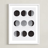 "the lunar cycle" - Art Print in Moon Rock by Dawn Jasper - Framed