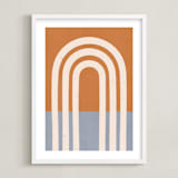 "Retro Vibes" - Art Print in Rust by Iveta Angelova - Framed