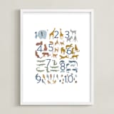 "Wild Numbers" - Art Print in Cotton by Teju Reval - Framed
