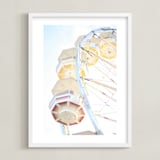 "Puyallup Merry Go Round" - Art Print in Colorful Sky by Sharon Rowan - Framed