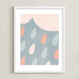 "Spring Rain" - Art Print in Blush by Iveta Angelova - Framed