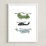 "Chopters" - Art Print in Steel by Rebecca Smith - Framed