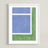 "Your Serve 2" - Art Print in Blue Deuce by Alicia Abla - Framed