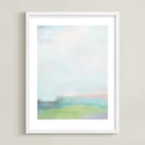 "Spring Brook" - Art Print in spring blue by AlisonJerry - Framed