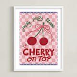 "Piccole Gioie 4" - Art Print in Cherry Blossom by Jenna Holcomb - Framed