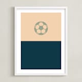 "3 Season Sport | Soccer" - Art Print in Navy by pacifica project - Framed