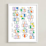 "Fun & Games II" - Art Print in Multi by Ampersand Design Studio - Framed