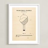 "Pickleball Posters 2" - Art Print in Backhand Black by Jayne Alfieri - Framed