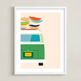 "Adventure Bus" - Art Print in Summer by Kamala Nahas - Framed