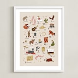"Wild West Alphabet" - Art Print in Barn by Jenna Holcomb - Framed