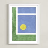 "Your Serve 1" - Art Print in Blue Deuce by Alicia Abla - Framed