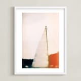 "Sunset Sail" - Art Print in Orange by ALICIA BOCK - Framed