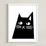 "Sour Puss" - Art Print in Midnight by Sequana Studio - Framed