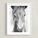"Wild and free." - Art Print in Charcoal by Dawn Smith - Framed