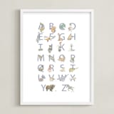 "The Animalphabet" - Art Print in Sand by Genevra Bell - Framed