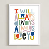 "Always Always" - Art Print in White by Alethea and Ruth - Framed