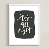 "Night & Day" - Art Print in Black by Erica Krystek - Framed