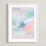"Rainbows and Sunshine" - Art Print in Soft Pink by Lindsay Kelly Art - Framed