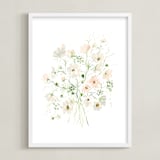 "Cosmos" - Art Print in Blush by Leah Bisch - Framed