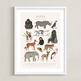 "Africa, endangered animals" - Art Print in Ivory by Sabrin Deirani - Framed