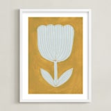 "Enchanted Tulip" - Art Print in Sun Yellow by Alisa Galitsyna - Framed