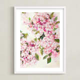 "Enchanted Garden 3" - Art Print in Floral Pink by Arohika Verma - Framed