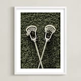 "Lacrosse" - Art Print in Field by Heather Deffense - Framed