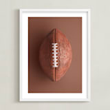"First Down" - Art Print in Brown by Paola Benenati - Framed