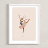 "Animal All-Stars 7" - Art Print in Dusty Beige by Malunio - Framed