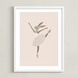 "Animal All-Stars 8" - Art Print in Dusty Beige by Malunio - Framed