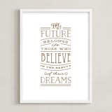 "Beautiful Dream" - Art Print in Antique Gold by Jennifer Postorino - Framed