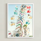"La Cremallera" - Art Print in Color by Asha Nahas - Framed