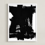 "Back in Black" - Art Print in Black and White by Ilana Greenberg - Framed