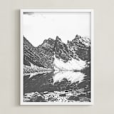 "Lake Agnes Film" - Art Print in Black and White Film by Korry Brown - Framed
