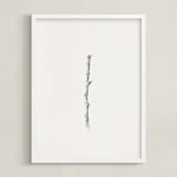 "Twig- Solitude 03" - Art Print in Light Grey by jinseikou - Framed