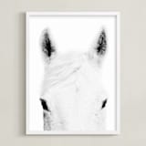 "Snow Ready" - Art Print in Snow by Robin Ott - Framed