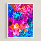 "Across the  Universe" - Art Print in Multicolor by Michelle Jean - Framed
