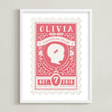 "The Little Miss" - Personalized Art Print in Rose by Tanya Lee of Frooted Design - Framed