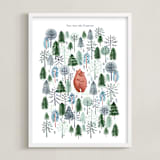 "Never Alone" - Personalized Art Print in Crisp White by Sarah Knight - Framed
