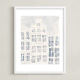 "skyscraper" - Art Print in White by Susanne Kasielke - Framed