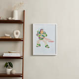 "Disney and Pixar Buzz's Laser" - Personalized Art Print in Green by Lori Wemple - In a Room