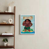 "Maui the Wayfinder from Disney's Moana" - Personalized Art Print in Deep Sea by Lori Wemple - In a Room