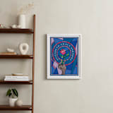 "Disney's Beauty And The Beast Stained Glass" - Personalized Art Print in Blue by Katharine Watson - In a Room