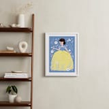 "Enchanted Snow White" - Art Print in Bluebird by Angela Thompson - In a Room