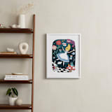 "The Rabbithole from Disney's Alice In Wonderland" - Art Print in Blue by peetie design - In a Room