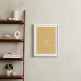 "Lost In A Book From Disney's Beauty and the Beast" - Art Print in Buttermilk by Britt Mills - In a Room