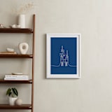 "The Castle from Disney's Cinderella" - Art Print in Midnight by Britt Mills - In a Room