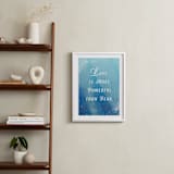 "Disney's Elsa Love Quote" - Art Print in Ice by Leah Bisch - In a Room