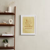 "Disney's Belle Adventure Quote" - Art Print in Golden by Leah Bisch - In a Room
